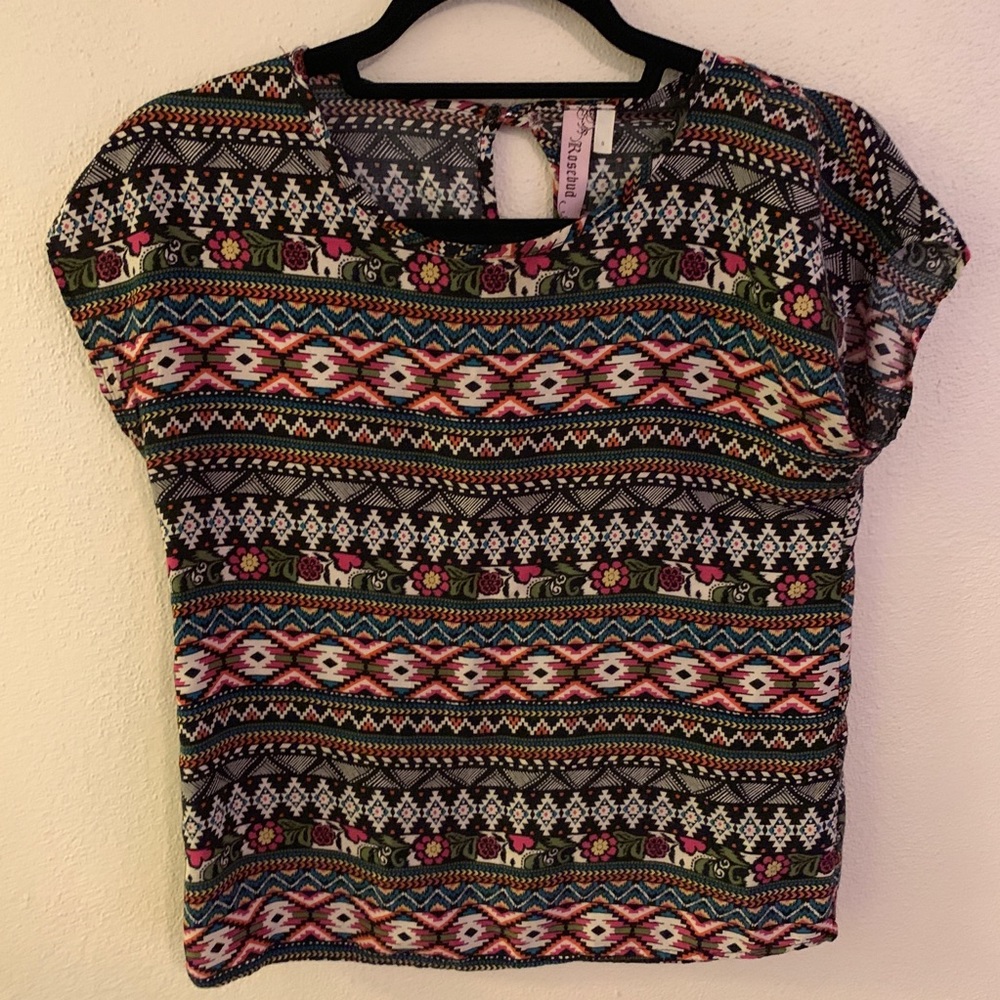 Aztec print top